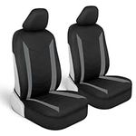 Motor Trend SpillGuard Seat Covers for Cars Trucks SUV – Gray Seat Covers with Waterproof Neoprene Lining, Automotive Car Seat Covers for Front Seats Only, Forros Para Asientos de Carro