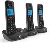 BT Essential Cordless Landline House Phone, Nuisance Call Blocker, Call Block button, Answer Machine, Trio Handset Pack