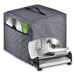 Zbeiur Meat Slicer Cover, Food Slicer Cover,With Organizer Bag for Accessories, such as Stainless steel blade, brush, etc., waterproof fabric, easy to clean. (Grey)