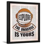 Chaka Chaundh - Inspirational Quotes Wall Frames - Motivational Posters with Frame - Motivational Quotes Wall Framed Posters - (14 X 11 Inches) (Explore - The Universe - Vintage)