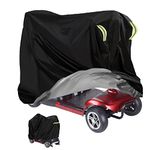 MaxAwe 140x 66x 91cm Mobility Scooter Cover Waterproof Heavy Duty, 420D Wheelchair Scooter Storage Protective Cover Outdoor, Disability Scooter with Elastic Band Protect from Snow Rain Sun Dust, 1 Stk