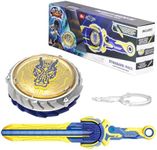 INFINITY NADO Bey Battling Blade Toys Metal Brust Pro Gyro Toys for Boys and Girls Age 5+, Battle Set for 8-12 with Spinning Top & Sword Launcher, Fury Wave Dragon, Sapphire Blue