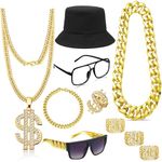 GIFIKOI Hip Hop Costume Kit 80s 90s Rapper Accessories