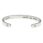 LParkin Loss of Loved One Memory Bracelet Carried in My Heart Until We Meet Again in Heaven Memorial Cuff Bracelet Miscarriage Jewelry