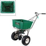 LESCO 101186 High Wheel Walk-Behind Fertilizer Spreader with Rittenhouse LESCO Hopper Cover (Bundle, 2 Items)