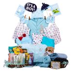 The Baby First Box Newborn Baby Gift Essential Kit-25 Items (Summer Kit For 0-3 Months) Newborn Hamper Gift Set|Baby Gift Kit|Gift Set For Baby Shower For Baby Boys With Diaper Bag,Multicolor