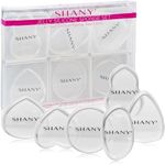 SHANY Stay Jelly Silicone Sponge Set - Clear & Non-Absorbent Makeup Blending Sponges for Flawless Application with Foundation - Assorted Sizes and Shapes - Pack of 6