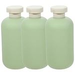 Kichvoe 300ML Refillable Shampoo Conditioner Bottle Squeeze Bottles with Flip Cap Plastic Travel Bottles for Lotion-3PCS