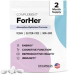 Complement ForHer Multivitamin- Hormone Balance for Women (120 Capsules) Inositol Supplement, Longevity Support, Reproductive Health- B9, Iron- 60 Servings