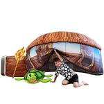 The Original AirFort Build A Fort in 30 Seconds, Inflatable Fort for Kids (Tiki Hut)