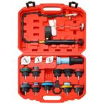 Acymner Radiator Pressure Tester Kit | 18PCS Coolant Pressure Tester Kit,Radiator Pressure Pump Cooling System Car Leak Tester Detector Tool Water Tank Adapter Auto Coolant Vacuum Purge Head Gasket