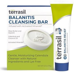 terrasil Balanitis Relief + Cleansing Soap 2-Product Kit – Balanitis Treatment for Men, Natural Foreskin Ointment for Balanitis Symptoms: Itch & Irritation. Dermatologist Tested (14g Tube + Soap Bar)