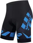 sponeed Padded Cyclist Shorts Comfortable Biking Clothes 4D Gel Pads Pants for Riding US S Blue