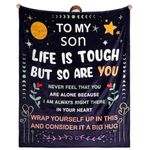 MestectPET Son Gifts, 70.9" x 55.1" Son Gifts Blanket From Mum Dad, Presents for Son Fluffy Blanket for Birthday Wedding Anniversary Graduation Christmas, Son Birthday Gifts