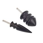 Framendino, 2 Pack Leather Edge Slicker Burnisher Wood Head Pointed Tip Leather Tools for Rotary DIY Craft
