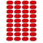 Fusion Graphix PVC Jar Labels, 5 x 3.5 cm, Red