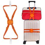 GUANJUNX Luggage Straps Bag Bungees for Add a Bag Easy to Travel Suitcase Elastic Strap Belt Long Orange L Orange Gb-0021