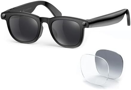 2026 Smart AI Glasses | 8MP 2K POV Vlog Camera, Voice Recorder | AI Assistant, Meeting Transcriber, Translation | Open-Ear Bluetooth | UV Blocking, +Extra Photochromic Lenses | Travel Gift iOS Android