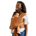 Moby Wrap Baby Carrier | Evolution | Baby Wrap Carrier for Newborns & Infants | #1 Baby Wrap | Baby Gift | Keeps Baby Safe & Secure | Adjustable for All Body Types | Perfect for Mom & Dad | Caramel