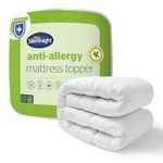 Silentnight Anti-Allergy Single Mattress Topper - Thick Deep Mattress Pad Protecting Against Allergies and Dust Mites - Hypoallergenic and Machine Washable - Single Bed,White