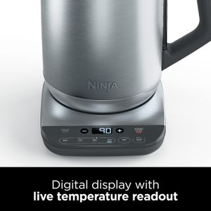 Ninja 1.7L Temperature Control Kettle – Rapid Boil, LED Display, Stainless Steel