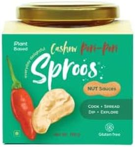 Sproos Cashew Peri-Peri Nut Sauce for Veggie, Sandwich and Pasta | Cook | Dip | Spread | No artificial colour | No Preservatives | Gluten Free | Plant Based | 190g