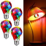 VIHOSE Stained Glass Light Bulb E26