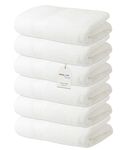 Avalon Towels Luxury Hand Towels (Pack of 6) Size 16x28 Inches - Premium Cotton, Soft and Highly Absorbent Hand Towels for Bathroom, 600 GSM Face Towels, Hotel & Spa Quality, Quick Dry (White)