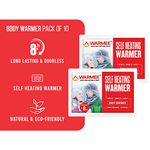 Warmee Body Warmer Heat Pouch Air Activated Heat Warmers - Up to 8+ Hours of Self Heating Warmer, Long Lasting Safe Natural Odorless (Pack of 10)