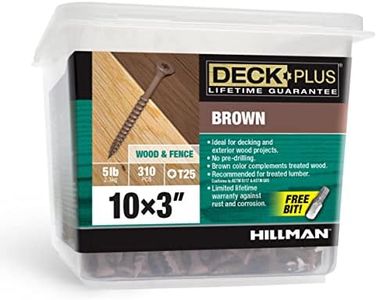 Deck Plus Wood Screws, Brown Exterior Screws, 3" x #10, 5lb