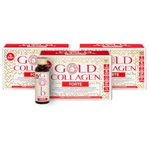 GOLD COLLAGEN Forte - Anti Wrinkle Collagen Supplements for Women & Men with Biotin, Vitamin C, Hyaluronic Acid, Marine Collagen for Hair Skin Nail - Antioxidant, Immune System Booster 3 Pack 10x50 ml