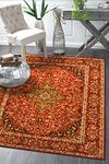 Golden Carpets Soft Wool Look Classic Persian Designer Carpet (Multicolour, 5 X 7 Feet)