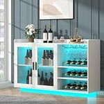 Loomie Wine Bar Cabinet with LED Li