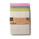 Wild & Stone | Swedish Dishcloth | Eco-Friendly Sponge Cloth | Biodegradable Kitchen Cloths Cleaning | Reusable Kitchen Sponge | Kitchen Cloth | Eco Cleaning | Authentic Swedish Manufacturing (1 Pack)