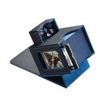 Mage Tech Commander Deck Box for MTG - Patented Design, Commander Display, Fits 100 Double-Sleeved Cards, 35pt Magnetic Card Holder & Dice Tray - Black/Blue