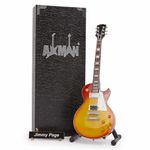 Jimmy Page (Led Zeppelin) Miniature Guitar Replica - Music Gifts - Handmade Ornamental 1/4 Scale - Includes a Display Box, Name Tag and Miniature Guitar Stand