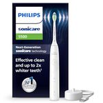 Philips Sonicare 5500 Electric Toothbrush, Sonic Toothbrush with 1 Intensity Level, Pressure Alert, EasyStart, SmarTimer and BrushPacer, White, Model HX7110/01