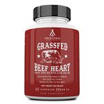 Ancestral Supplements Grass Fed Beef Heart Supplement, Non-GMO CoQ10 Supplement with No Fillers or Flow Agents Supports Heart Health and Mitochondrial Health, 180 Capsules