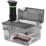 11L Sous Vide Container, Integrated Lid & Rack, No Additional Custom Parts Required, Compatible with Most Sous Vide Cookers for Kitchen, Grey