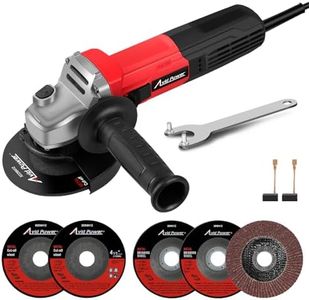 AVID POWER Angle Grinder, 7.5-Amp 4-1/2 inch Electric Grinder Power Tools with Grinding Wheels, Cutting Wheels, Flap Disc and Auxiliary Handle for Cutting, Grinding, Polishing and Rust Removal - Red