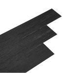 INMOZATA 36pcs/5.02㎡ Floor Tiles Self Adhesive Floor Planks Lino Flooring Wood Effect Floor Tiles Self Adhesive 2.0 mm Thick for Kitchen Living Room and Bathroom Floor Planks(5.02㎡,Black Wood Grain)