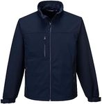 Portwest TK50 Water Resistant Windproof Softshell Jacket (3L) Navy, Small