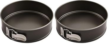 lakeland 20cm Non-Stick Springform Cake Tin – Easy Clip Release Fridge & Freezer Safe (Pack of 2)