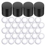 96 Pieces Fridge Magnets Craft Set Refrigerator Crafts Ferrite Circles Round Magnets Discs with 25mm Clear Transparent Glass Cabochons Dome for DIY Fridge Magnet Crafts Making Adhesive Backing