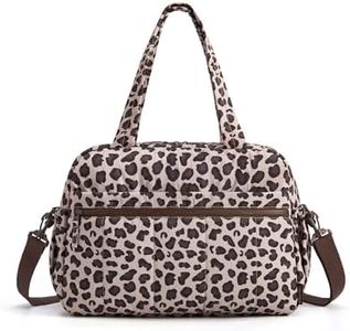 BAGSMART Gym Bag for Women, Duffle Bag for Travel with Wet Pocket, Lightweight Carry on Weekender Duffel, Water Resistant, Twilight Leopard