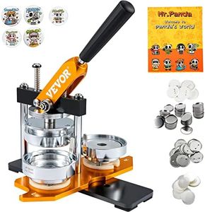 VEVOR Button Maker Machine, 75 mm(3 inch) Badge Punch Press Kit, Children DIY Gifts Pin Maker, Button Making Supplies with 100pcs Button Parts & Circle Cutter & Magic Book