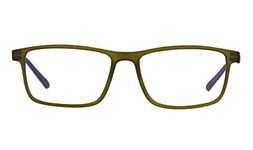 Aferelle ® Premium Blue Ray Cut Lens |Zero Power | UV420 with Anti-reflection | CR Lens TR90 Rectangle Frame Unisex Glasses For All Digital Screens |Free Size |53 mm (Matt Olive Green)