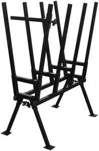 vidaXL Durable Steel Saw Horse Stand for Woodworking, Black, Adjustable with 400kg Load Capacity