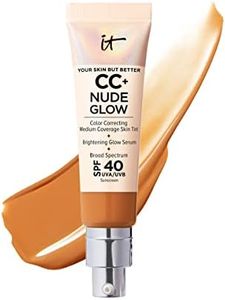 IT Cosmetics CC+ Nude Glow Lightweight Foundation + Glow Serum with SPF 40 - With Niacinamide, Hyaluronic Acid & Green Tea Extract - Tan Rich - 1.08 fl oz