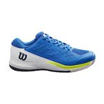 Wilson Men's Rush Pro Ace Sneaker, Lapis Blue/White/Safety Yellow, 12 UK